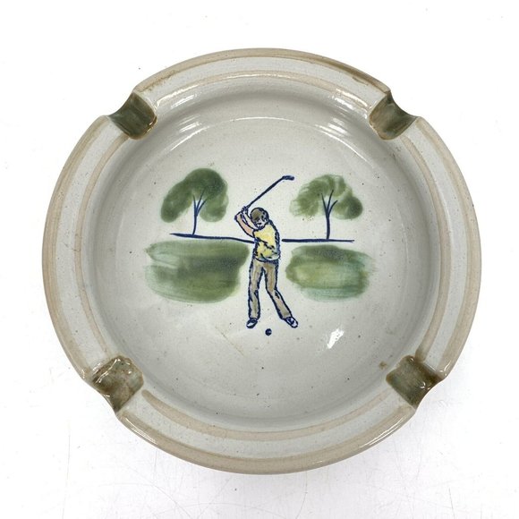 Louisville Stoneware Other - Golfer Golf Ashtray by Louisville Stoneware Made in Kentucky 8"